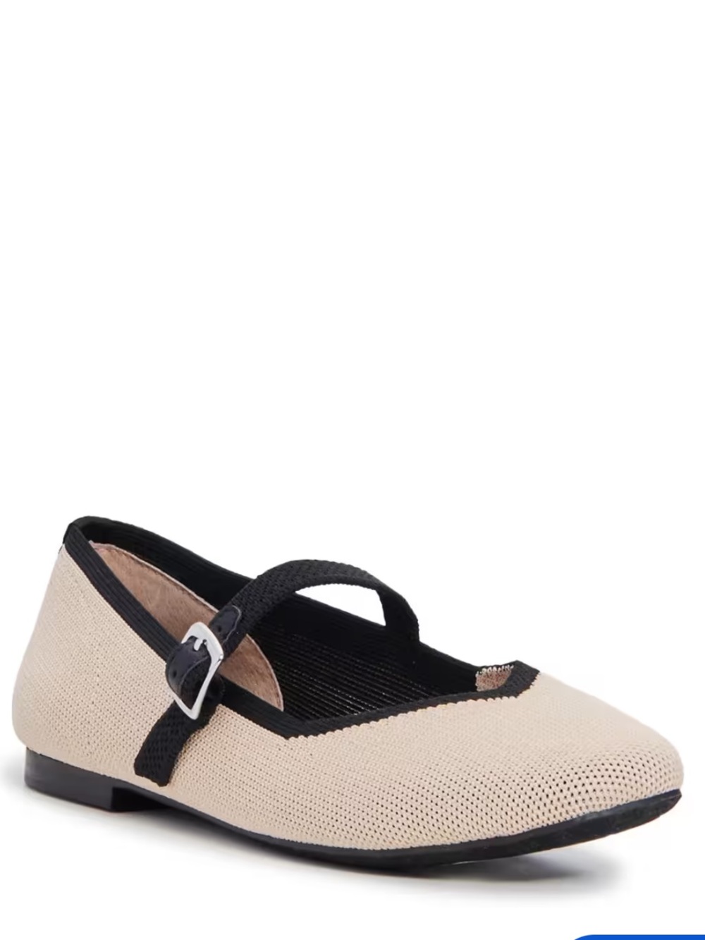 NEW Rachel Zoe Women’s Neutral & Black Mary Jane Ballet Flats Size 6 Shoes